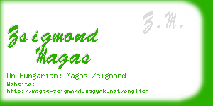 zsigmond magas business card